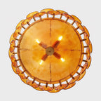 Ventilo Lustre Moderne en Verre Ambre - Neutralighting
