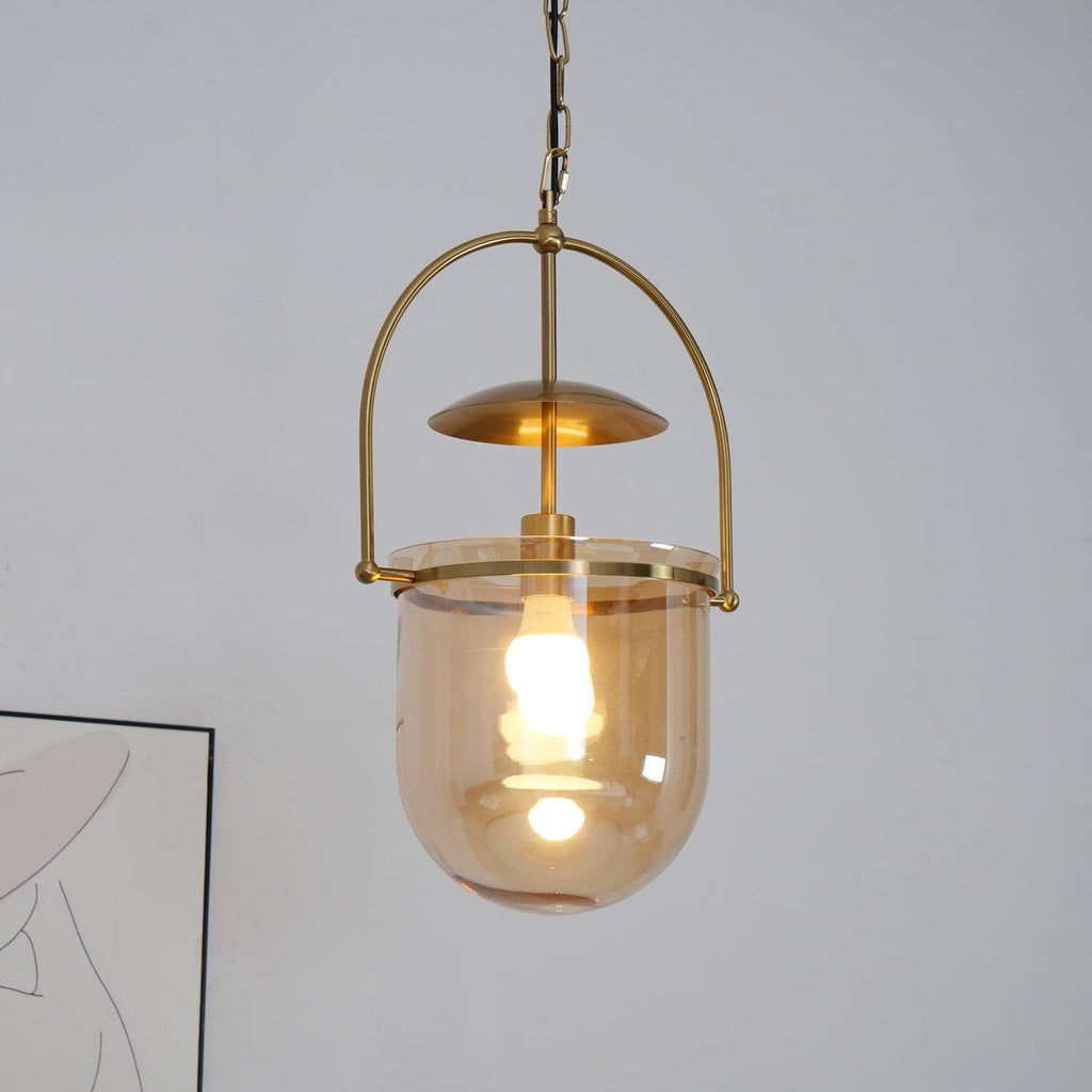 Lustra Suspension en Verre et Laiton Vintage - Neutralighting