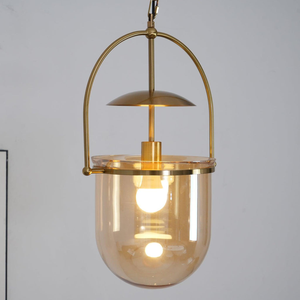 Lustra Suspension en Verre et Laiton Vintage - Neutralighting