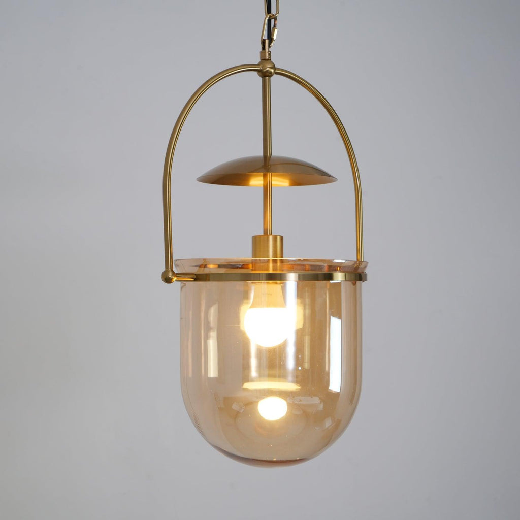 Lustra Suspension en Verre et Laiton Vintage - Neutralighting