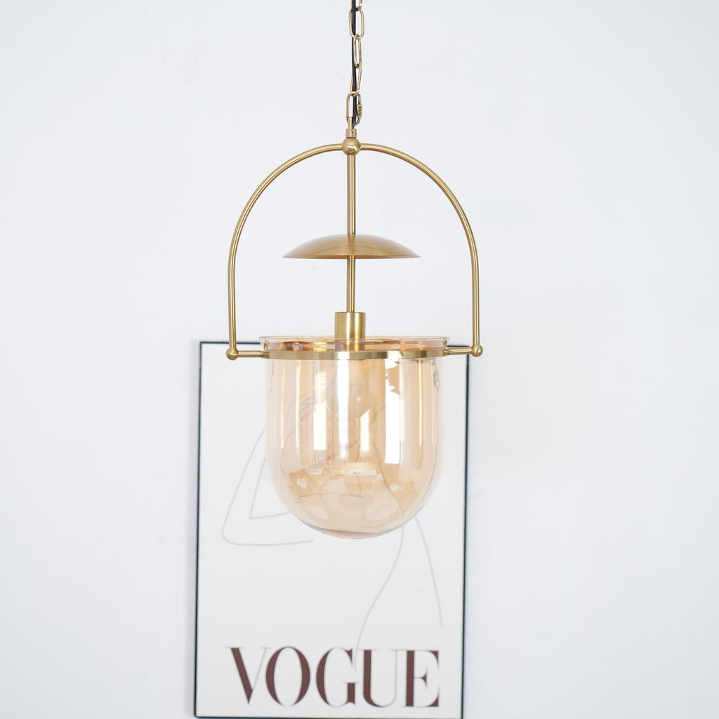 Lustra Suspension en Verre et Laiton Vintage - Neutralighting