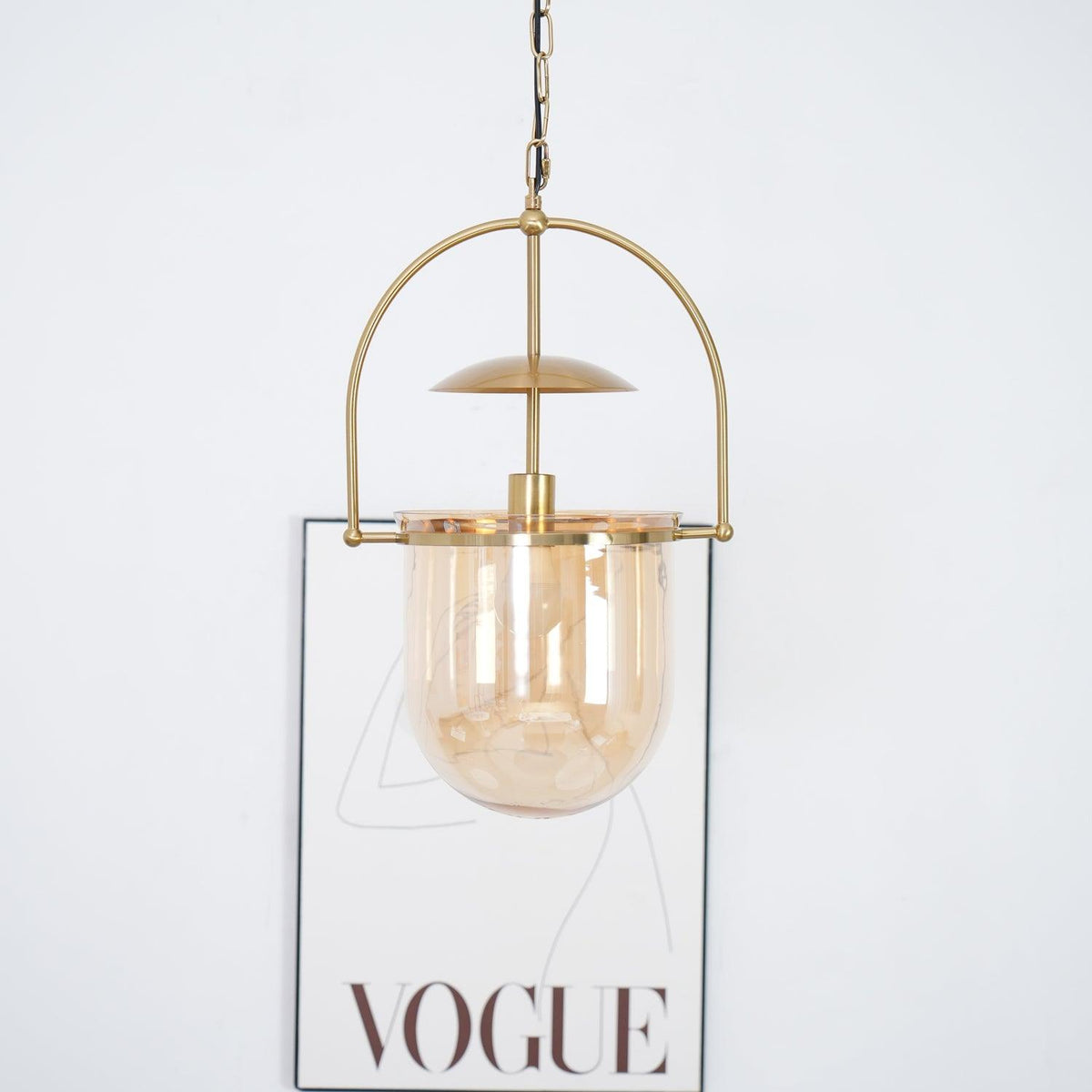 Lustra Suspension en Verre et Laiton Vintage - Neutralighting
