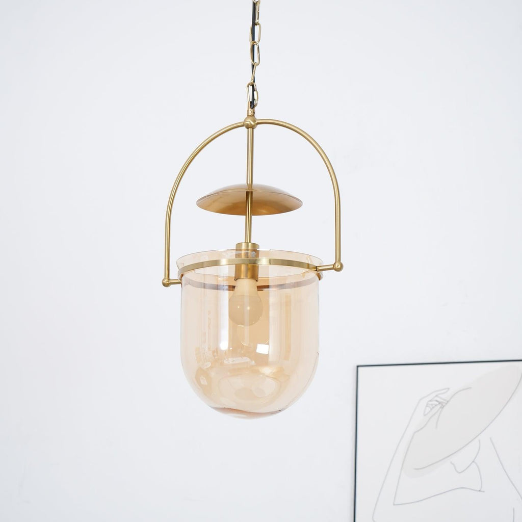 Lustra Suspension en Verre et Laiton Vintage - Neutralighting