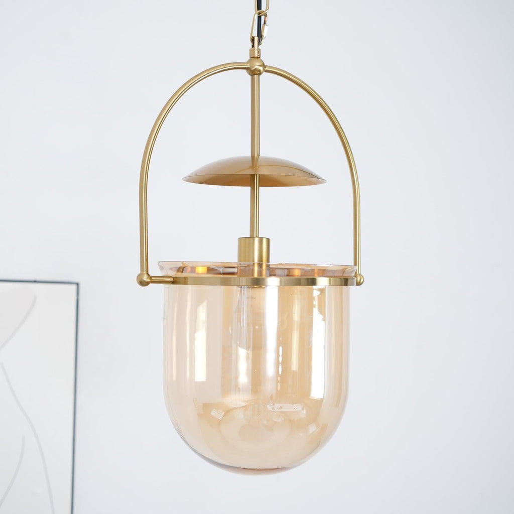 Lustra Suspension en Verre et Laiton Vintage - Neutralighting