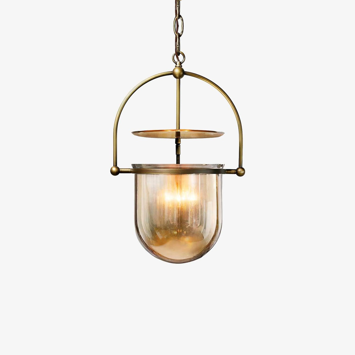 Lustra Suspension en Verre et Laiton Vintage - Neutralighting