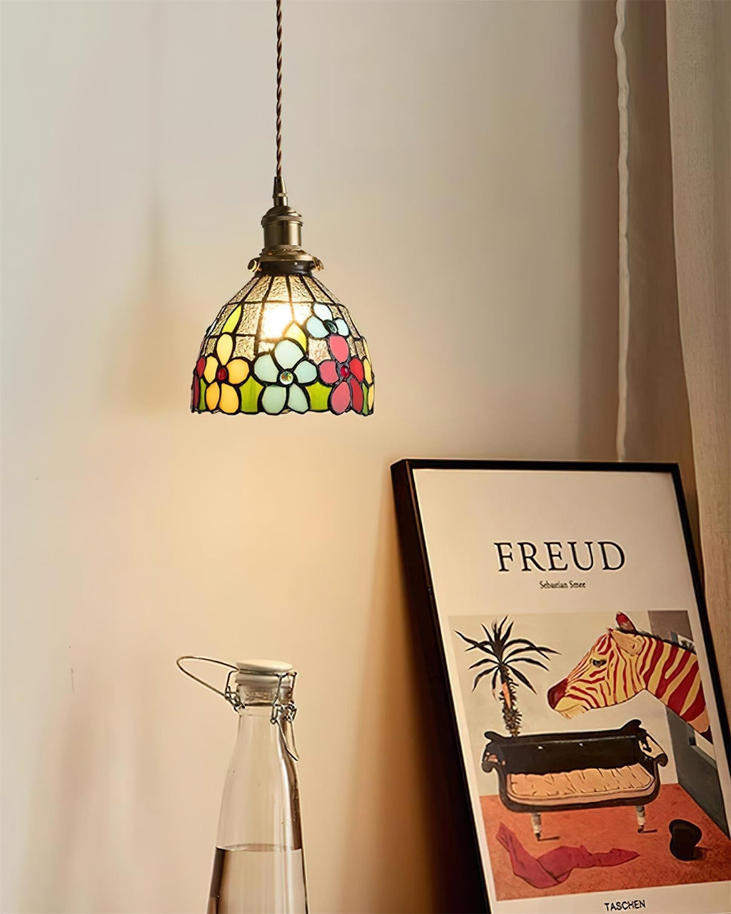 Tiffany Suspension en Verre Effet Mosaïque - Neutralighting
