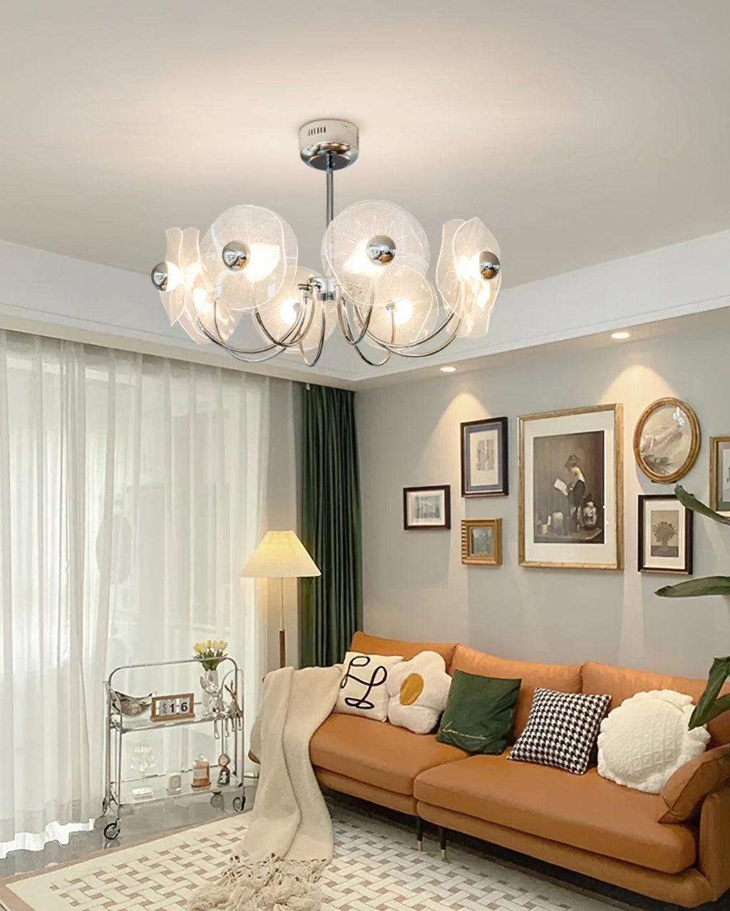 Lotus Lustre Courbe Pétale Bras Moderne Salon - Neutralighting
