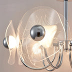 Lotus Lustre Chandelier Verre Courbé Élégant Moderne - Neutralighting