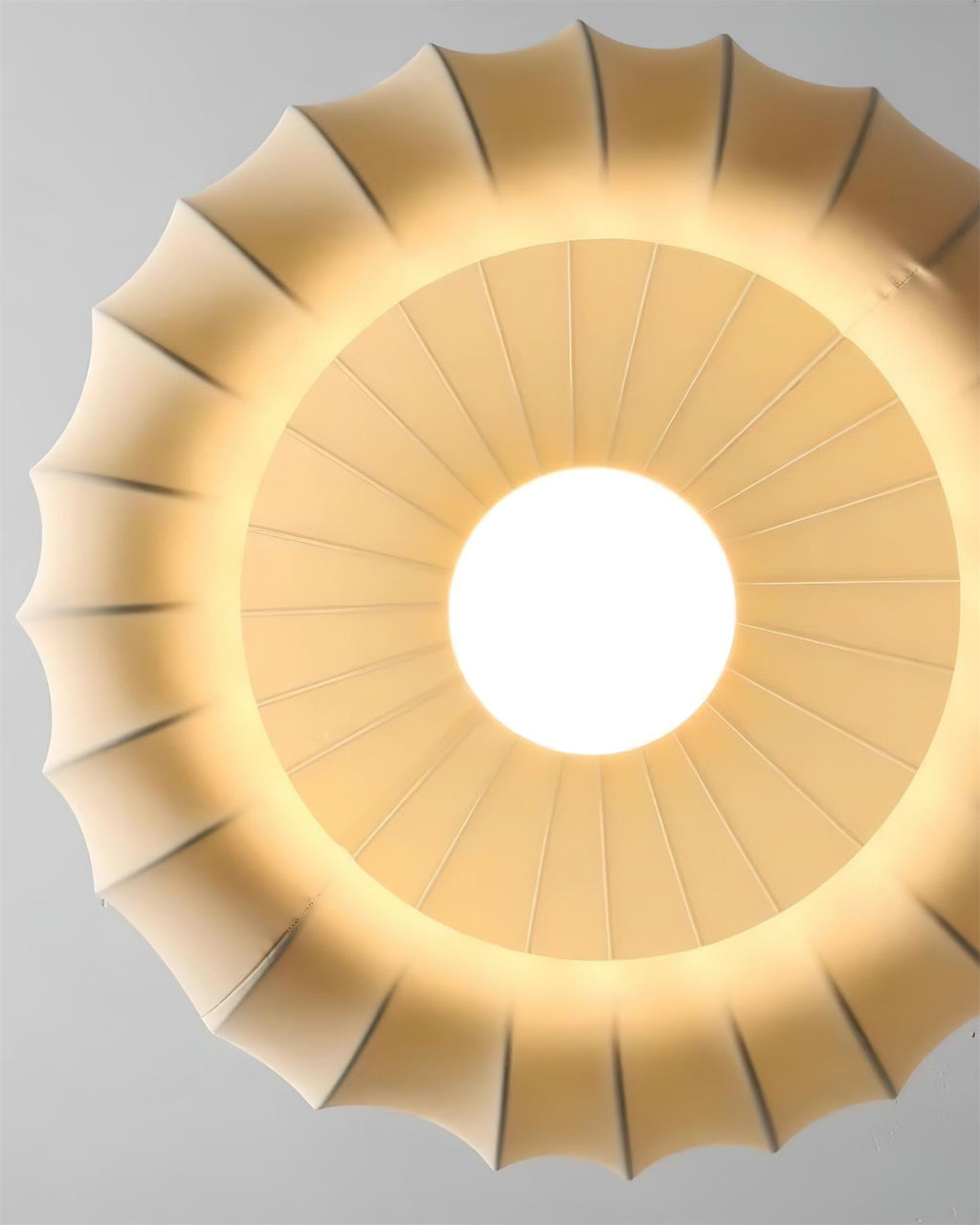 Lotus Lampe Pendante en Tissu Beige - Neutralighting