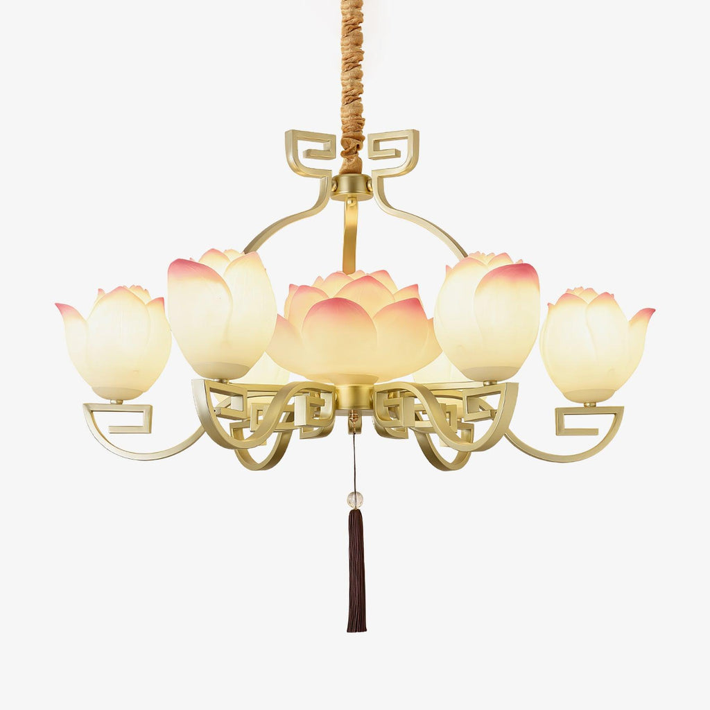 Lotus Lustre oriental en résine - Neutralighting