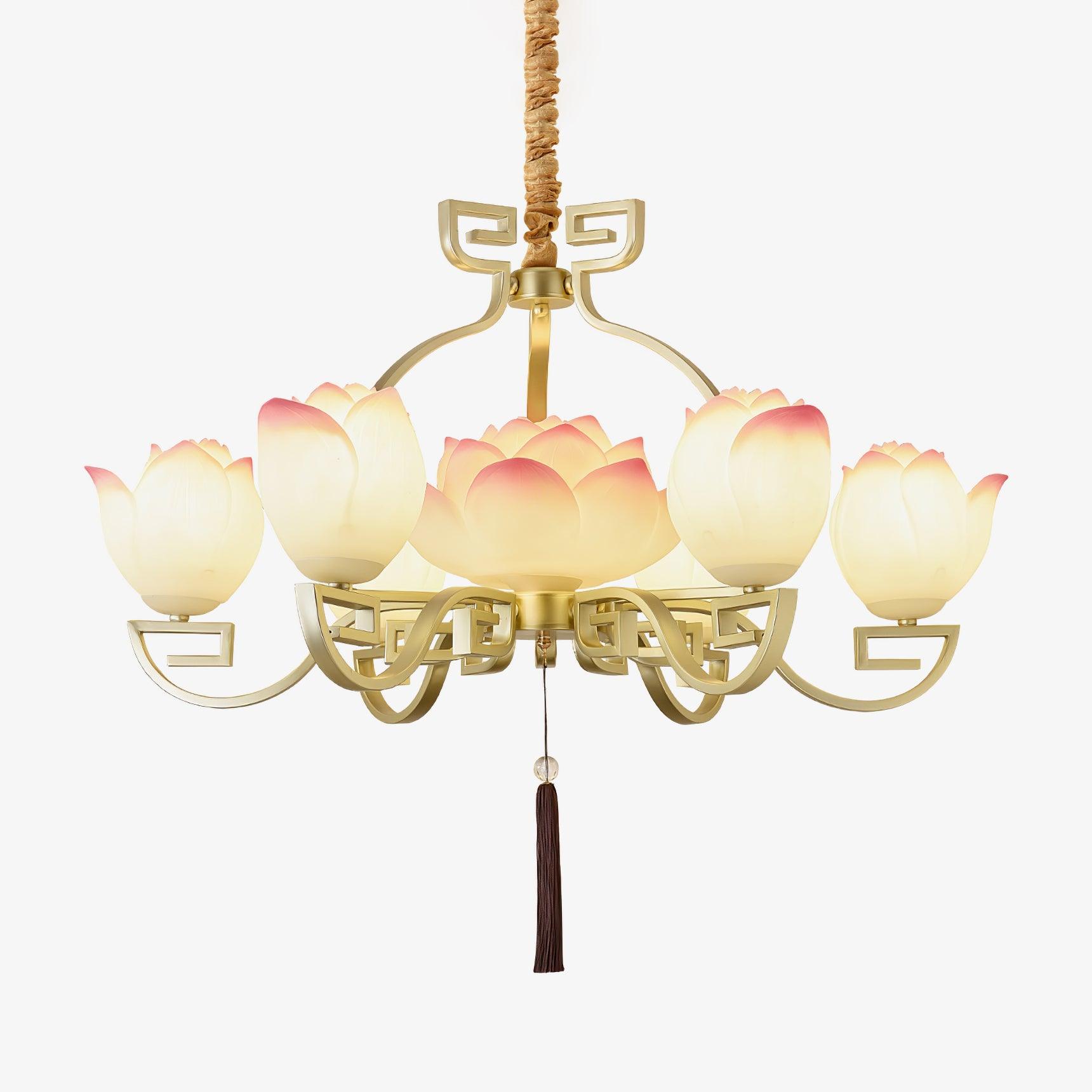 Lotus Lustre oriental en résine - Neutralighting