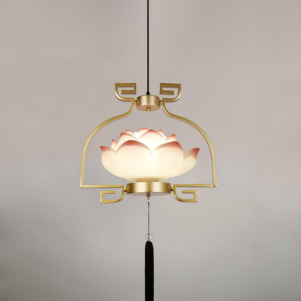 Lotus Lustre oriental en résine - Neutralighting