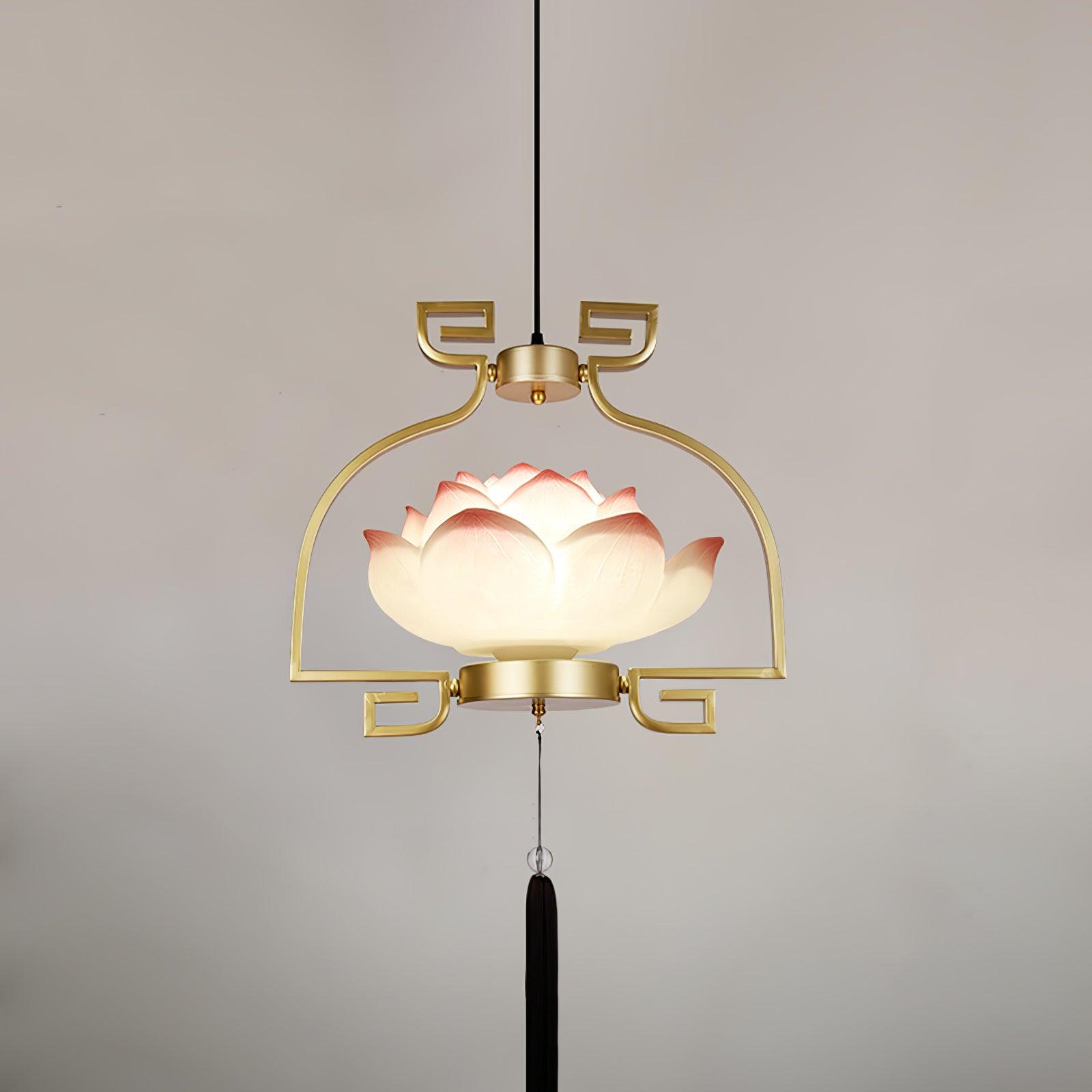 Lotus Lustre oriental en résine - Neutralighting