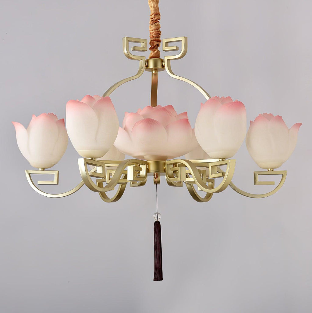 Lotus Lustre oriental en résine - Neutralighting