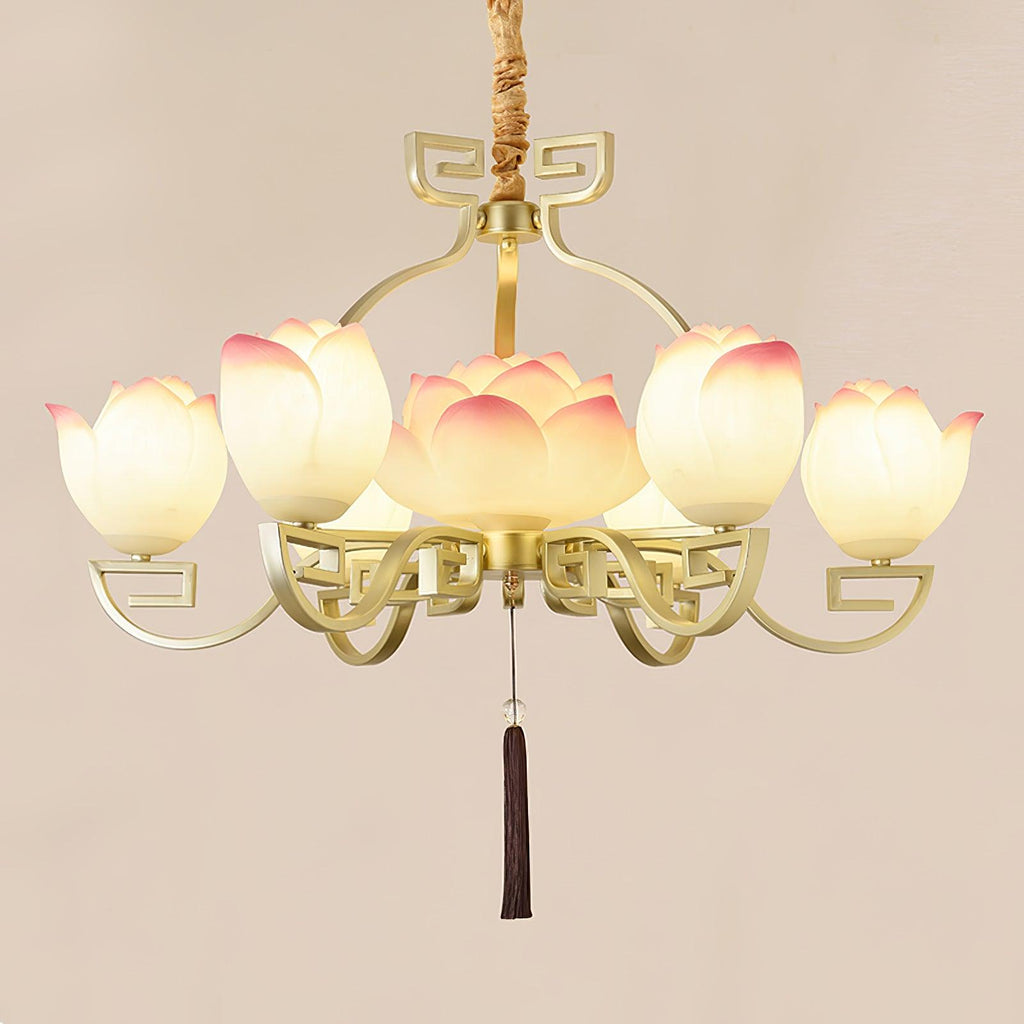 Lotus Lustre oriental en résine - Neutralighting