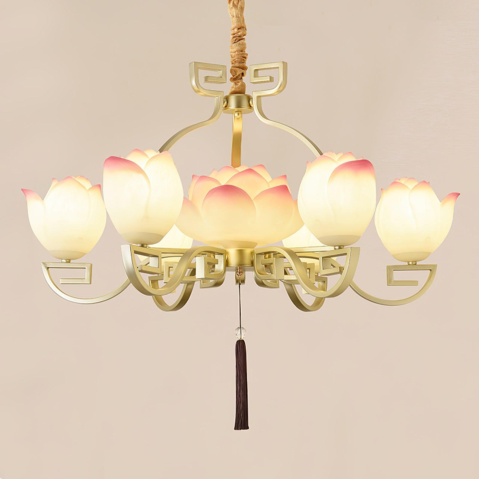 Lotus Lustre oriental en résine - Neutralighting