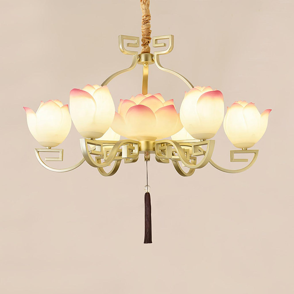 Lotus Lustre oriental en résine - Neutralighting