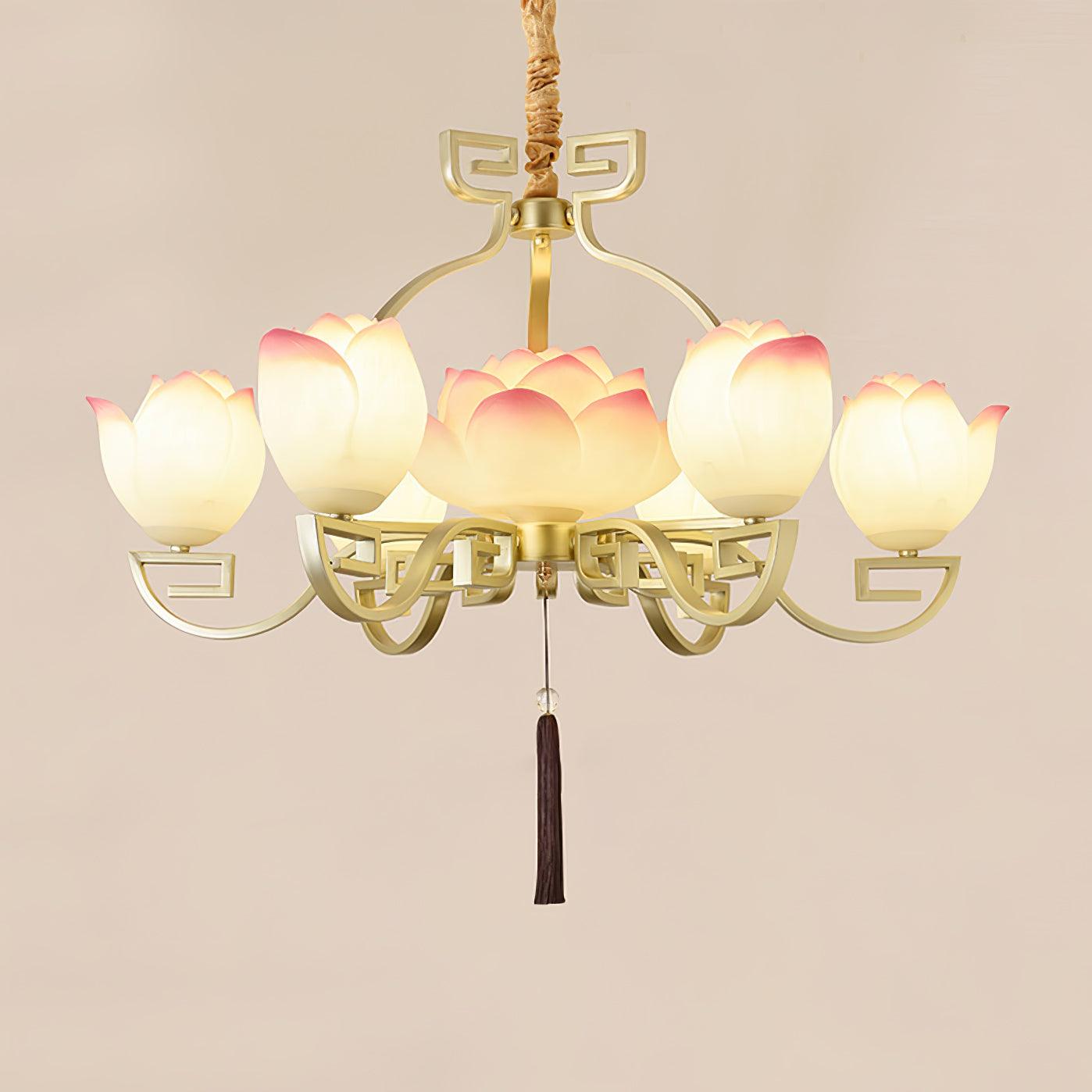 Lotus Lustre oriental en résine - Neutralighting
