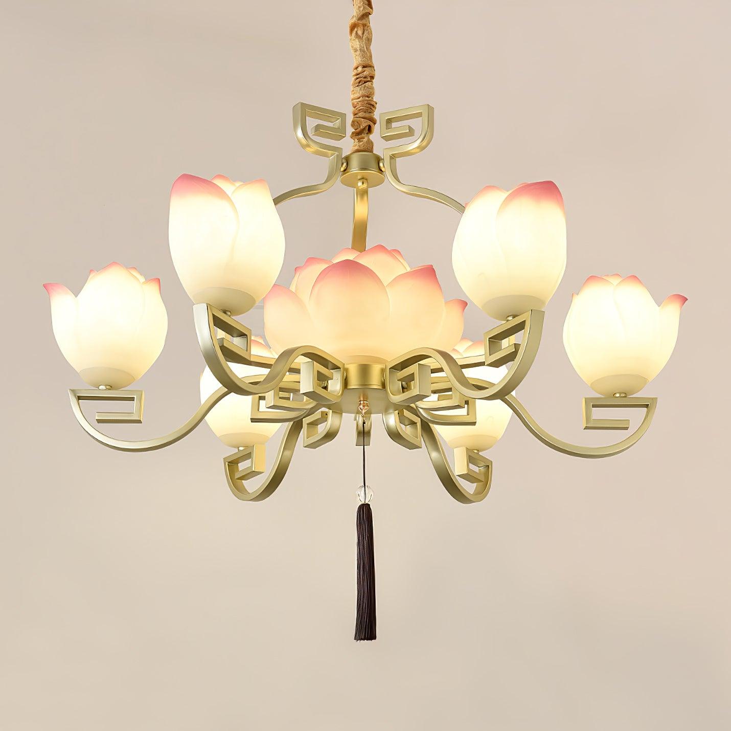 Lotus Lustre oriental en résine - Neutralighting