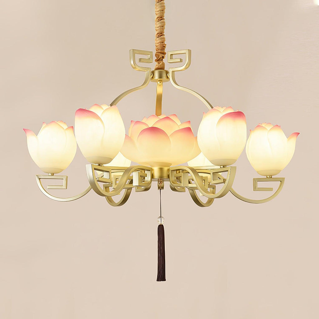Lotus Lustre oriental en résine - Neutralighting