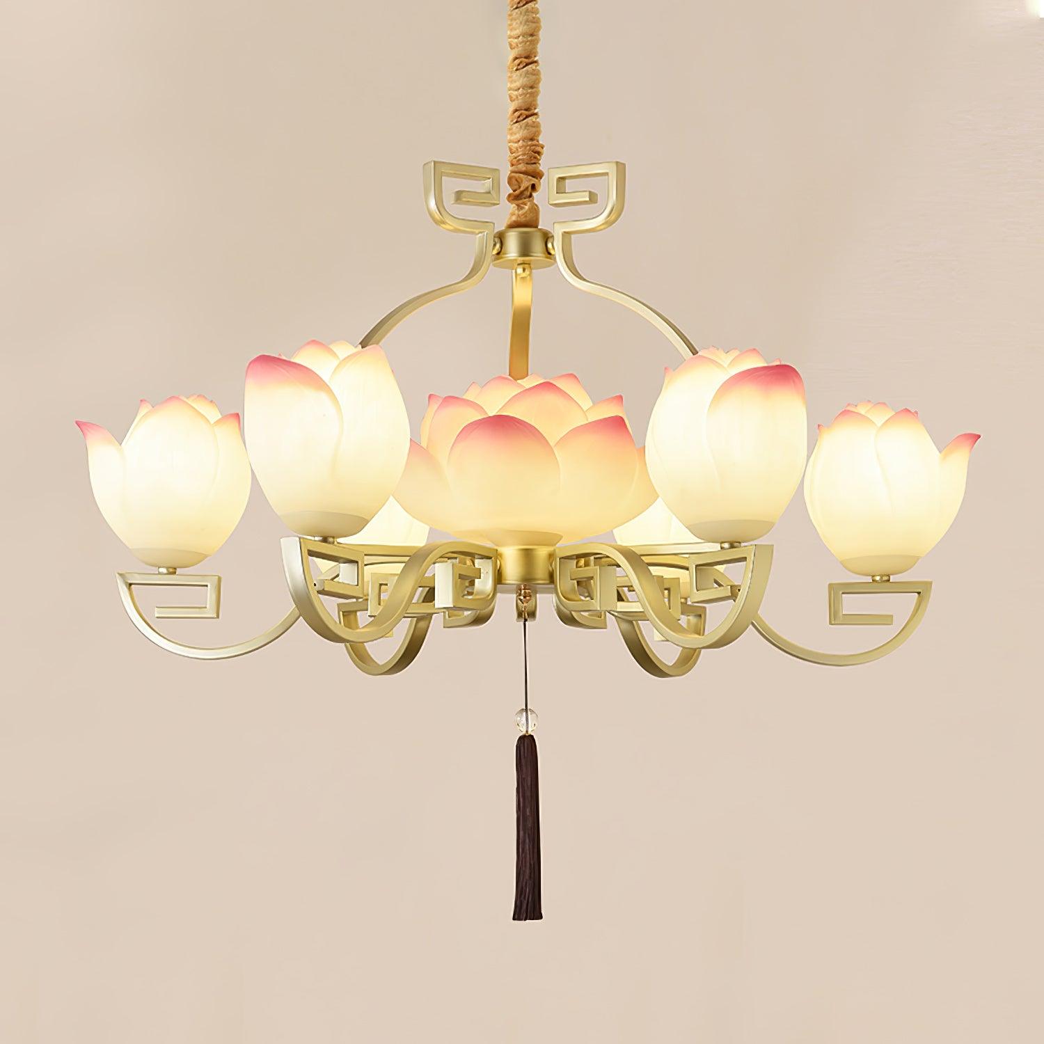 Lotus Lustre oriental en résine - Neutralighting
