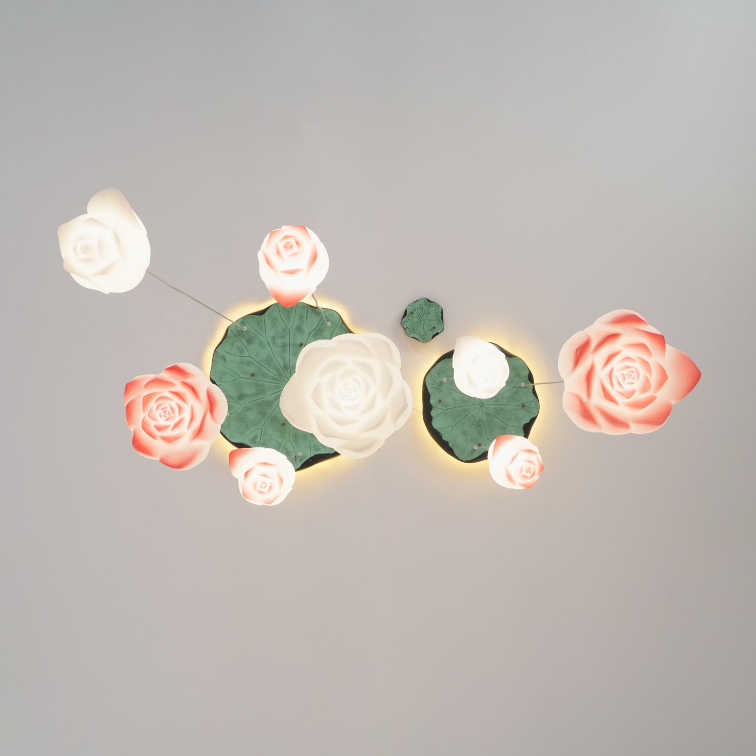 Lustra Chandelier Pendante 7 Lumières Rose Blanc - Neutralighting