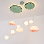 Lustra Chandelier Pendante 7 Lumières Rose Blanc - Neutralighting