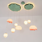 Lustra Chandelier Pendante 7 Lumières Rose Blanc - Neutralighting