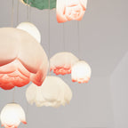 Lustra Chandelier Pendante 7 Lumières Rose Blanc - Neutralighting