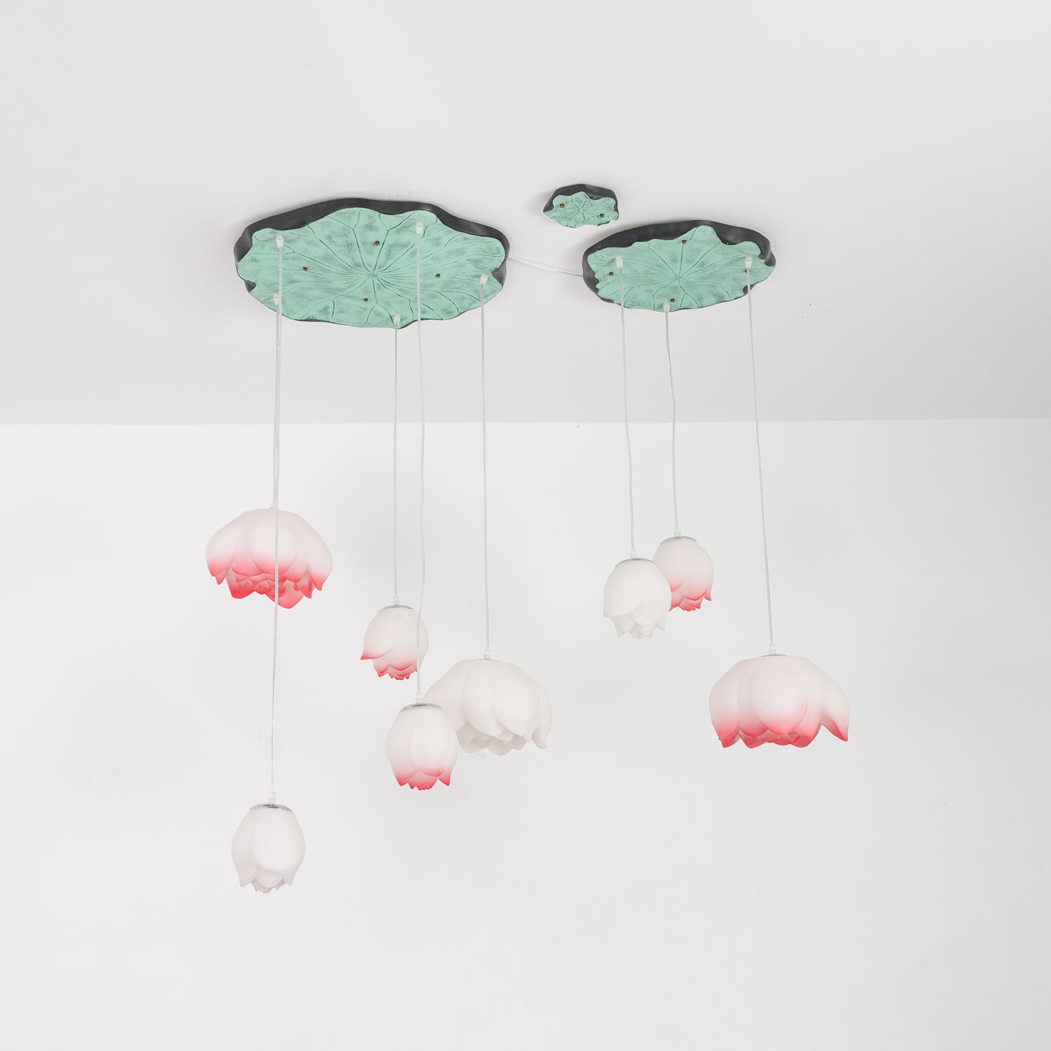 Lustra Chandelier Pendante 7 Lumières Rose Blanc - Neutralighting