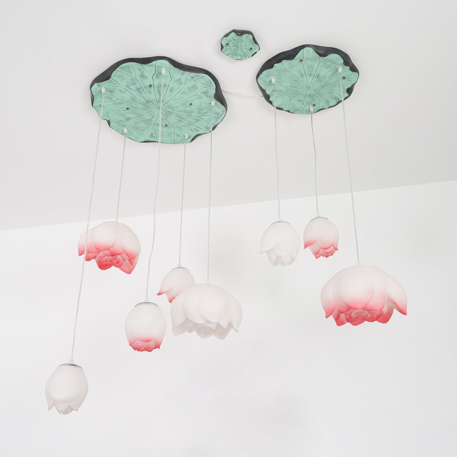 Lustra Chandelier Pendante 7 Lumières Rose Blanc - Neutralighting