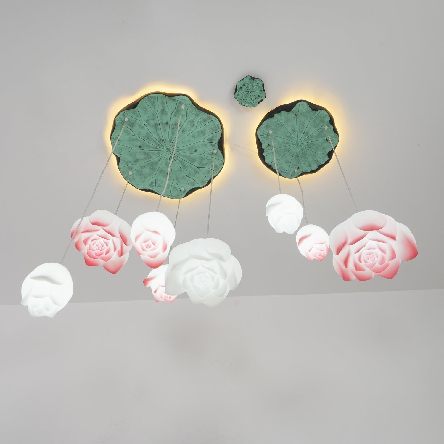 Lustra Chandelier Pendante 7 Lumières Rose Blanc - Neutralighting