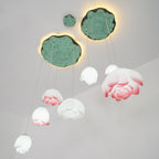 Lustra Chandelier Pendante 7 Lumières Rose Blanc - Neutralighting