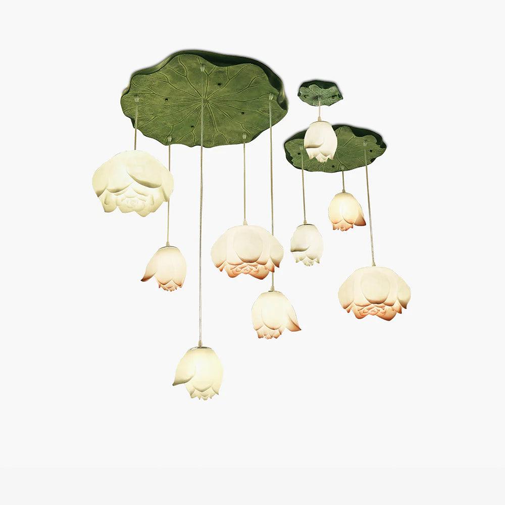 Lustra Chandelier Pendante 7 Lumières Rose Blanc - Neutralighting