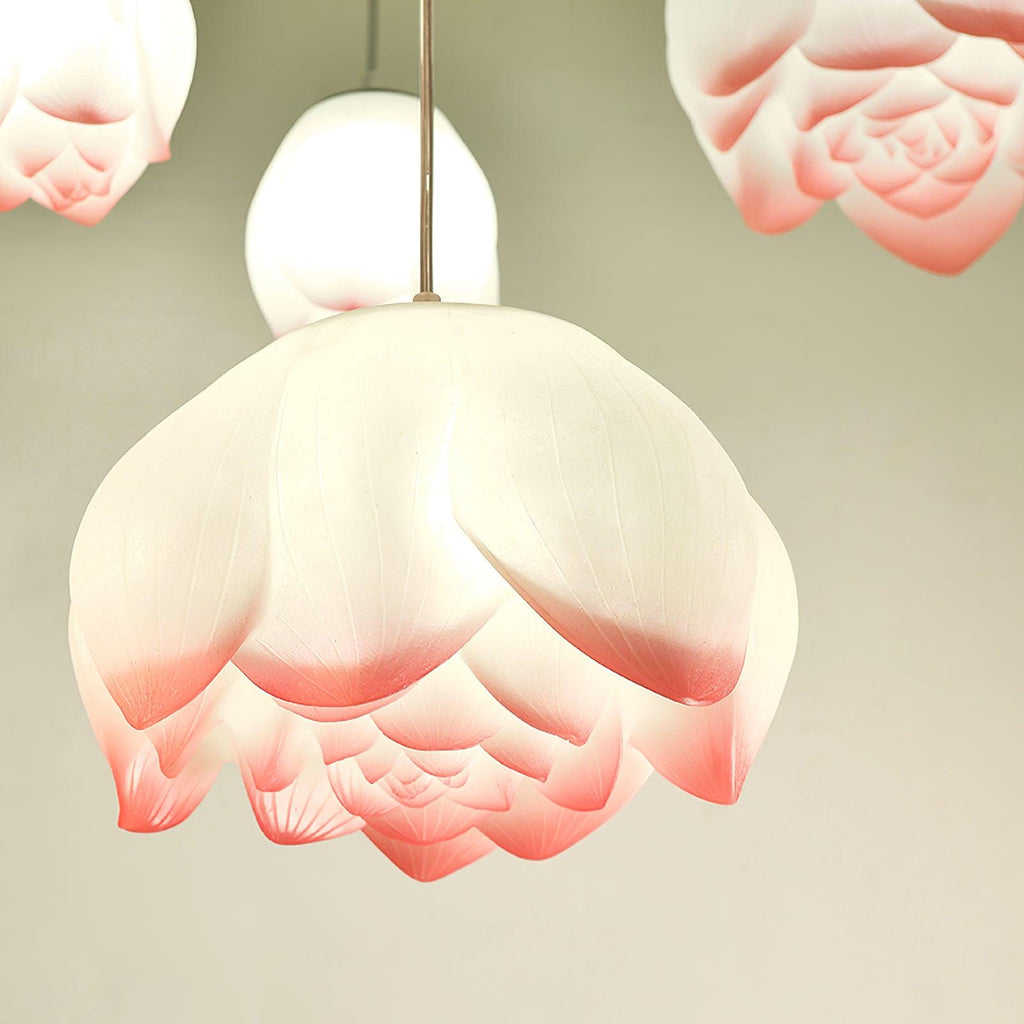 Lustra Chandelier Pendante 7 Lumières Rose Blanc - Neutralighting