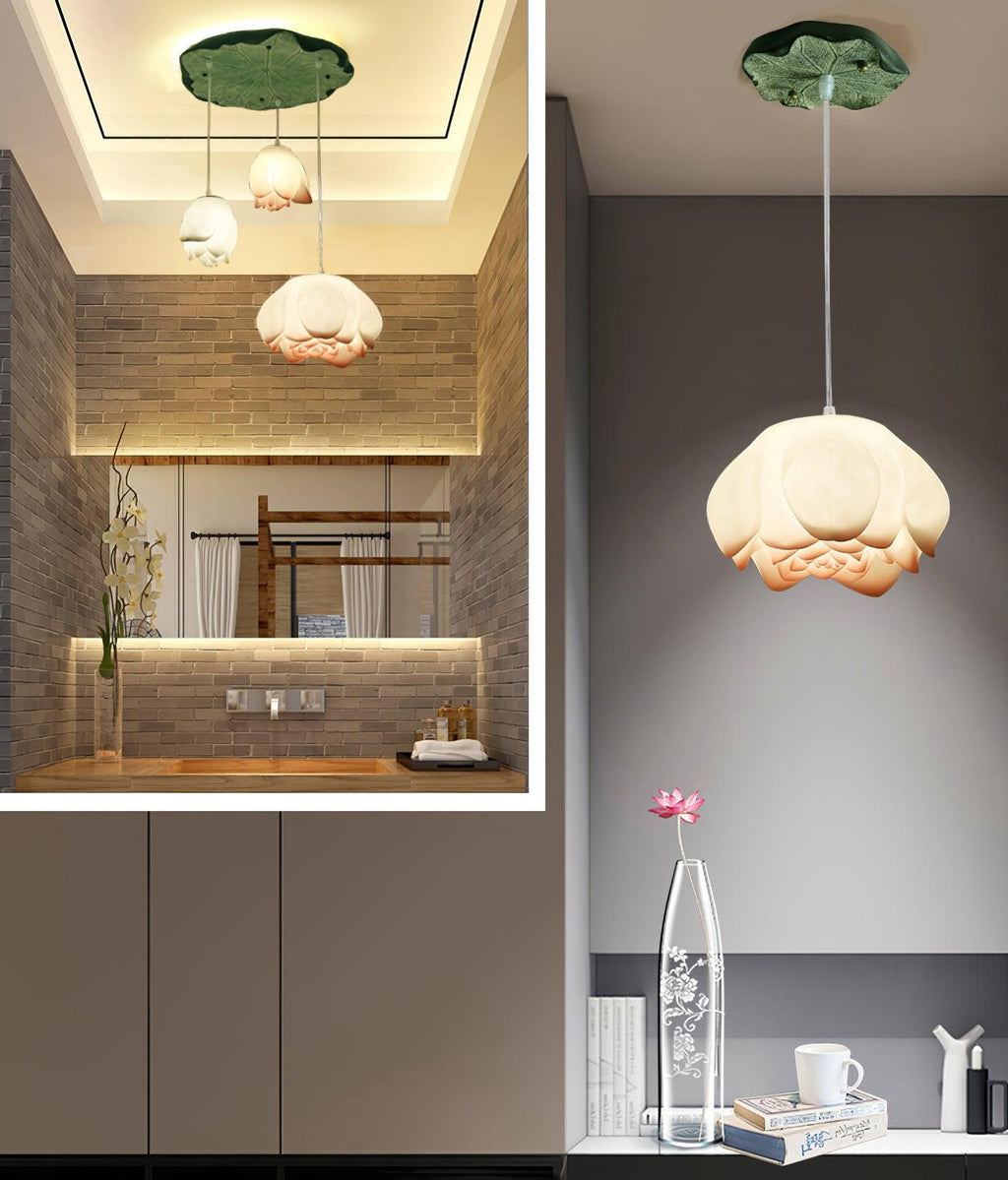 Lustra Chandelier Pendante 7 Lumières Rose Blanc - Neutralighting
