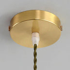 Solara Suspension en Laiton Verre Froissé Lotus Vintage - Neutralighting