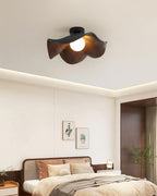 Solara Plafonnier Feuille de Lotus avec finition bois et blanc - Neutralighting