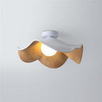 Solara Plafonnier Feuille de Lotus avec finition bois et blanc - Neutralighting
