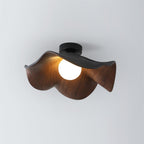 Solara Plafonnier Feuille de Lotus avec finition bois et blanc - Neutralighting