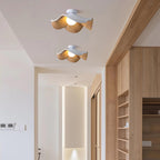 Solara Plafonnier Feuille de Lotus avec finition bois et blanc - Neutralighting