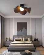Solara Plafonnier Feuille de Lotus avec finition bois et blanc - Neutralighting