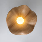 Solara Plafonnier Feuille de Lotus avec finition bois et blanc - Neutralighting