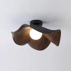 Solara Plafonnier Feuille de Lotus avec finition bois et blanc - Neutralighting