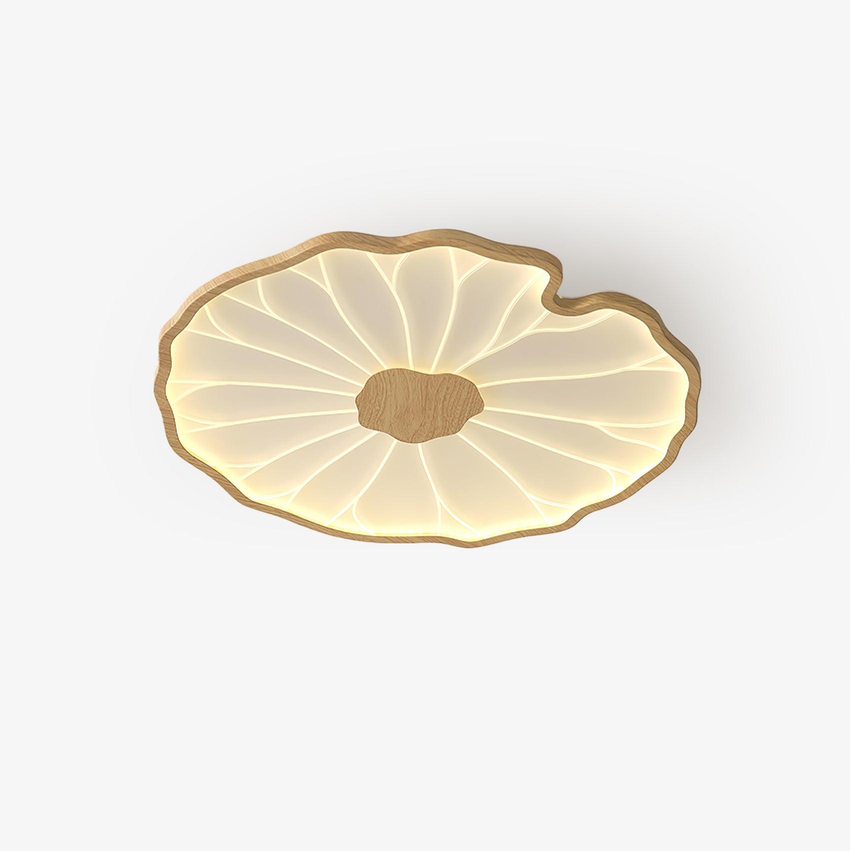 Solara Plafonnier Feuille de Lotus avec Finition Bois - Neutralighting