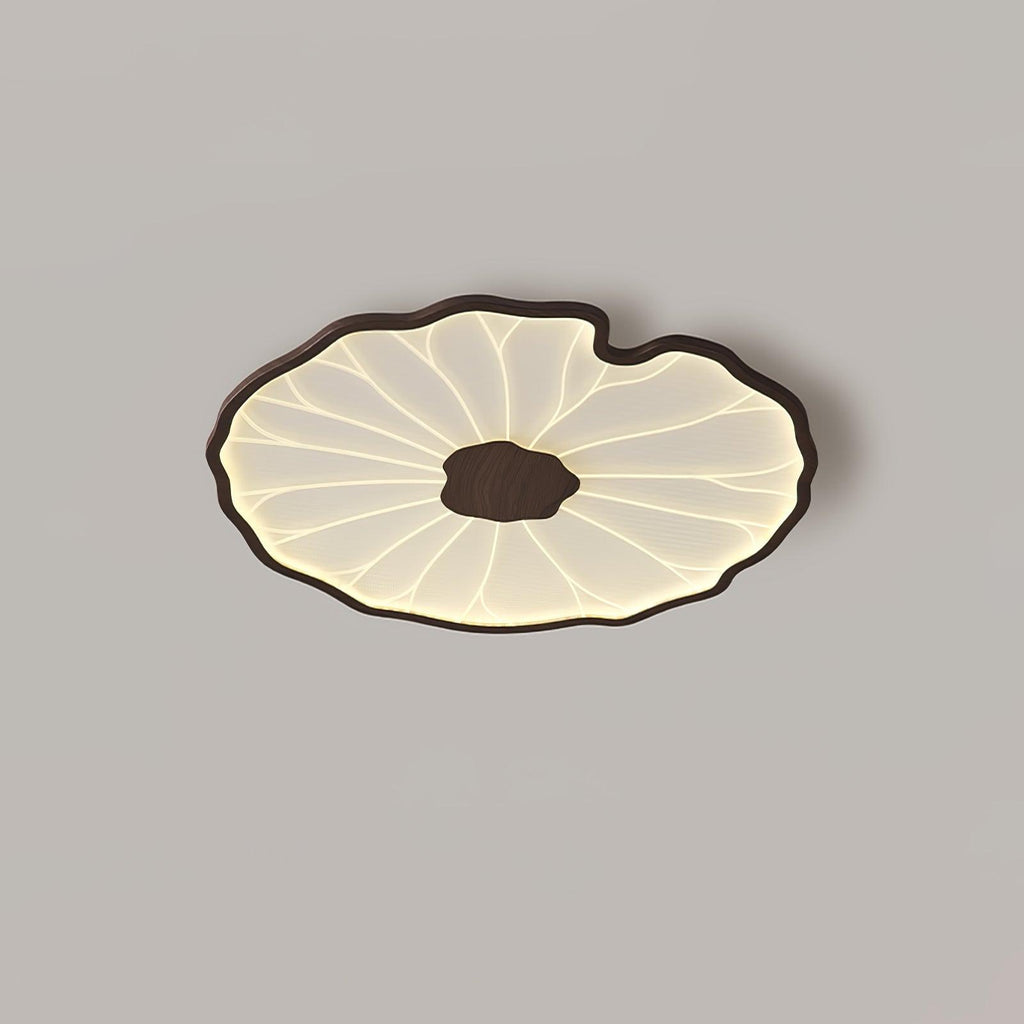 Solara Plafonnier Feuille de Lotus avec Finition Bois - Neutralighting