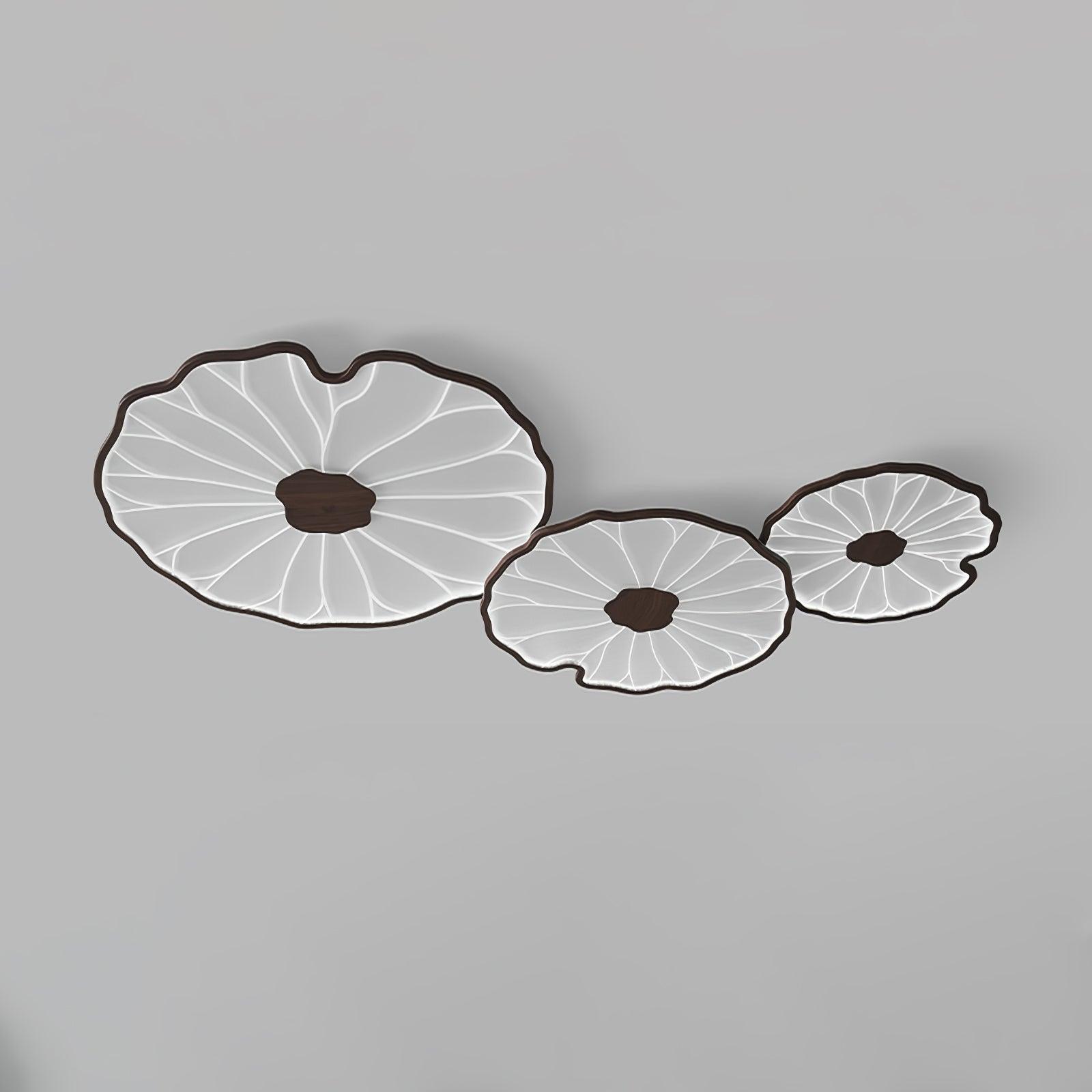 Solara Plafonnier Feuille de Lotus avec Finition Bois - Neutralighting
