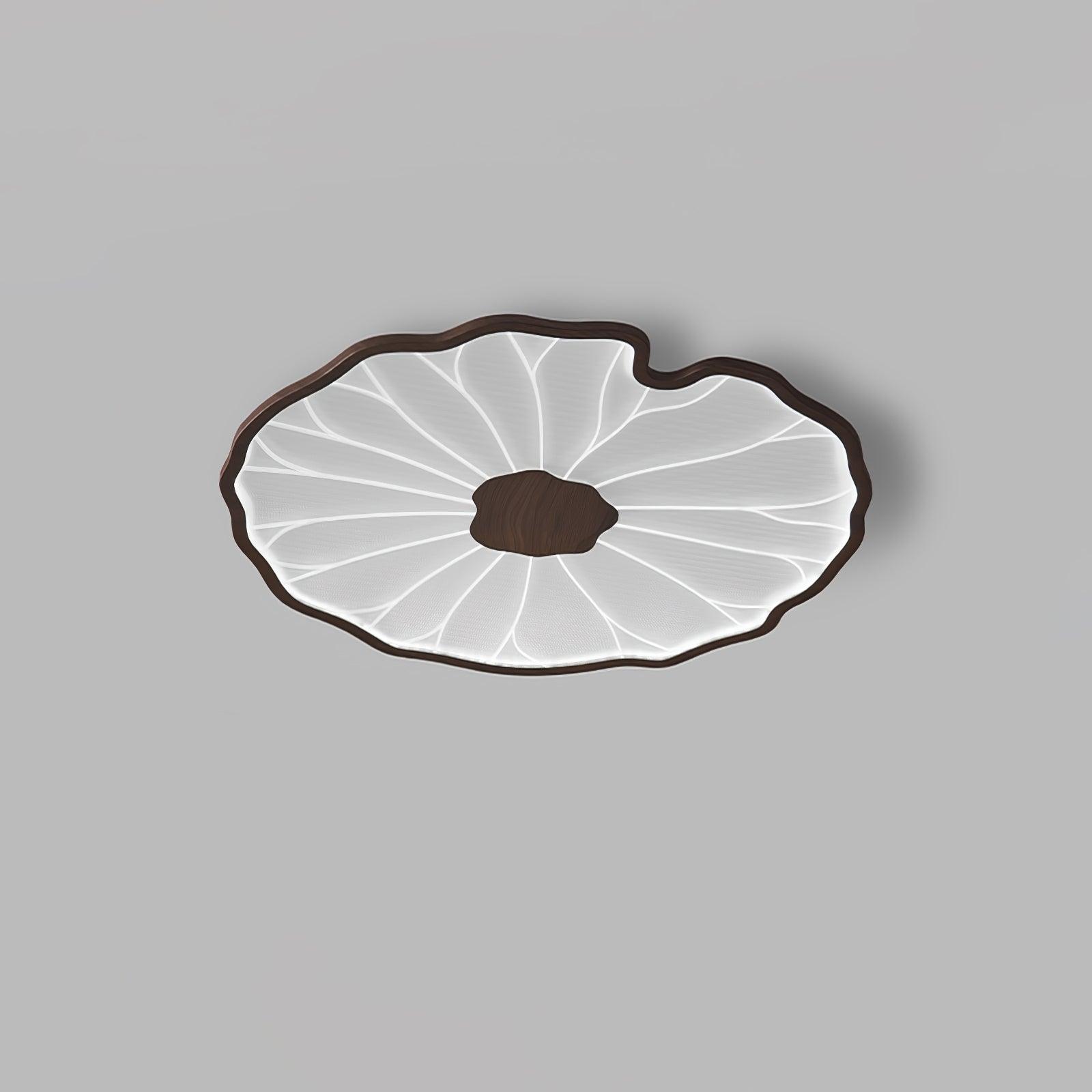 Solara Plafonnier Feuille de Lotus avec Finition Bois - Neutralighting