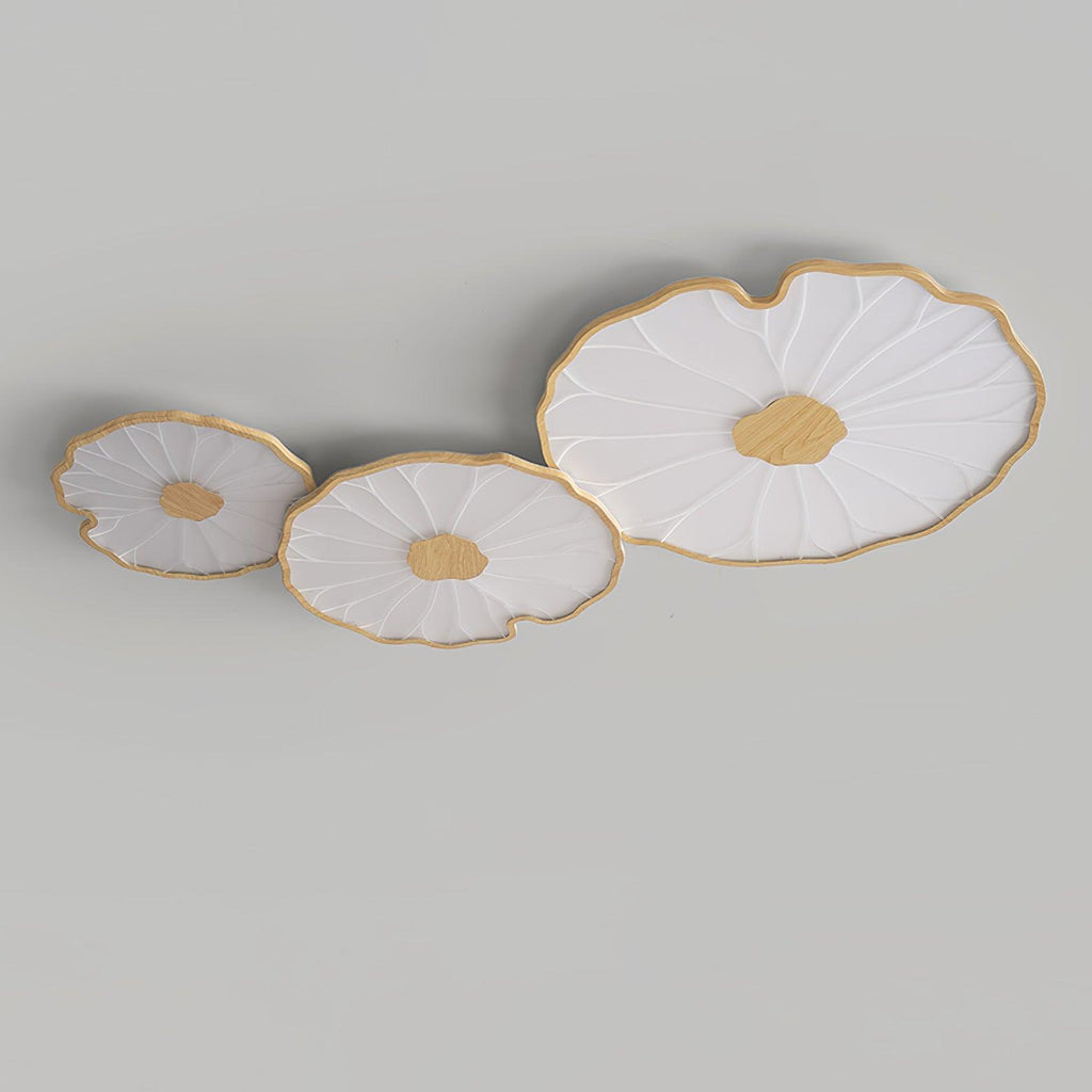 Solara Plafonnier Feuille de Lotus avec Finition Bois - Neutralighting