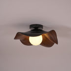 Solara Plafonnier Feuille de Lotus avec finition bois et blanc - Neutralighting